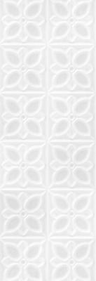 Керамическая плитка Meissen Плитка Lissabon рельеф квадраты белый 25х75