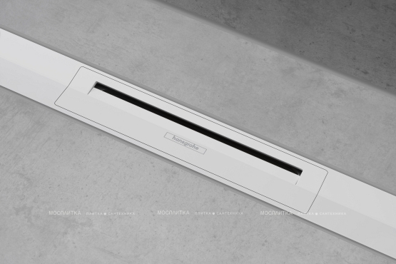 Декоративная решётка Hansgrohe RainDrain Flex 56045700 90 см, матовый белый - 3 изображение