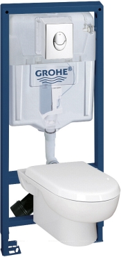 Комплект Grohe Solido 39191000 подвесной унитаз + инсталляция + кнопка - 3 изображение