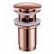 Донный клапан для раковины Abber AF0010MRG с переливом, розовое золото матовое