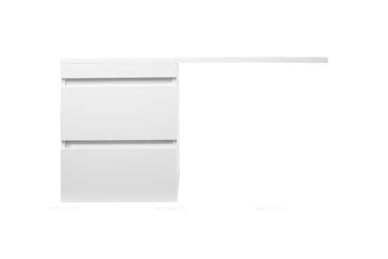 Тумба под раковину Style Line Даллас 110 см Plus СС-00002350 в эмали, люкс белая - 2 изображение