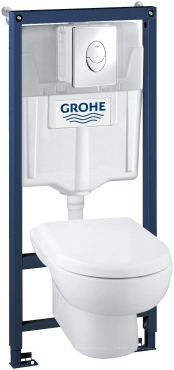Комплект Grohe Solido 39191000 подвесной унитаз + инсталляция + кнопка - 2 изображение