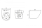 Унитаз подвесной безободковый Abber Bequem AC1103MG с крышкой-сиденьем микролифт, матовый серый - 9 изображение