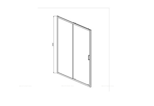 Душевая дверь Aquatek 120х200 см AQ ARI RA 12020CH профиль хром, стекло прозрачное - 9 изображение