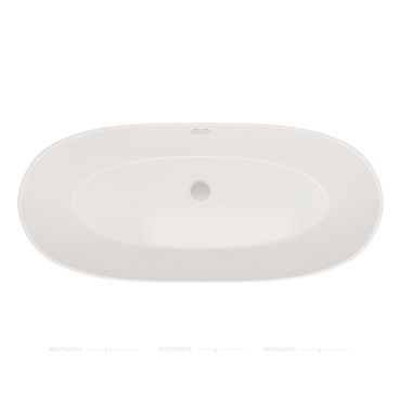 Ванна из литьевого мрамора 160х75 см Creto Arino CRARVN0047 глянцевая белая - 2 изображение