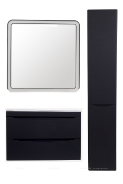 Шкаф-пенал Style Line Бергамо 30 см Plus правый СС-00002331 люкс антискрейтч черный - 3 изображение