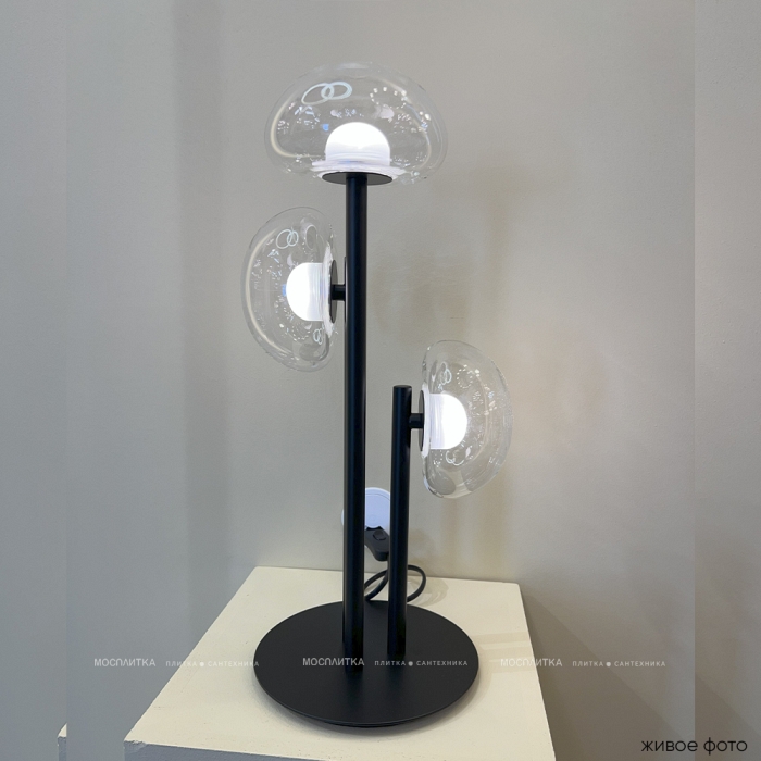 Настольная лампа Crystal Lux BOSQUE LG3 BLACK/TRANSPARENT - 7 изображение