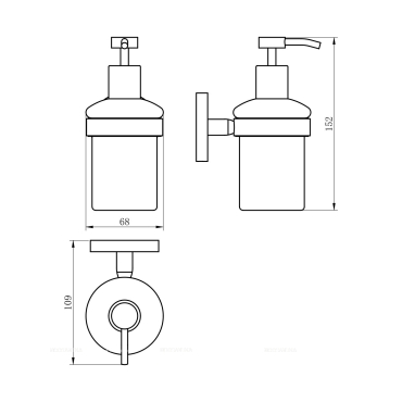 Дозатор для жидкого мыла Wellsee Finishing Touch 182514000, хром - 9 изображение