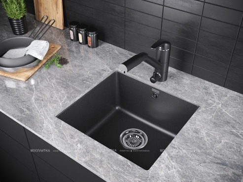 Мойка кухонная Paulmark Brilon PM104546-BL черный - 3 изображение