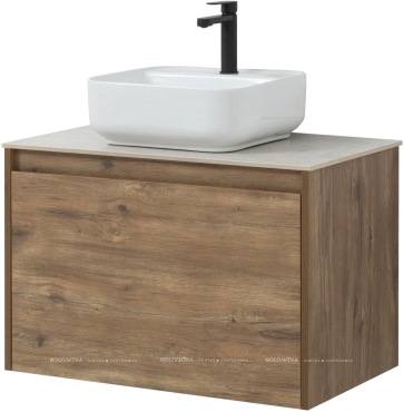 Комплект мебели для ванной Aquanet Nova Lite 75 см 249514, 1 ящик, коричневый - 9 изображение