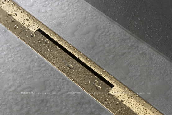 Декоративная решётка Hansgrohe RainDrain Flex 56044990 80 см, полированное золото - 3 изображение